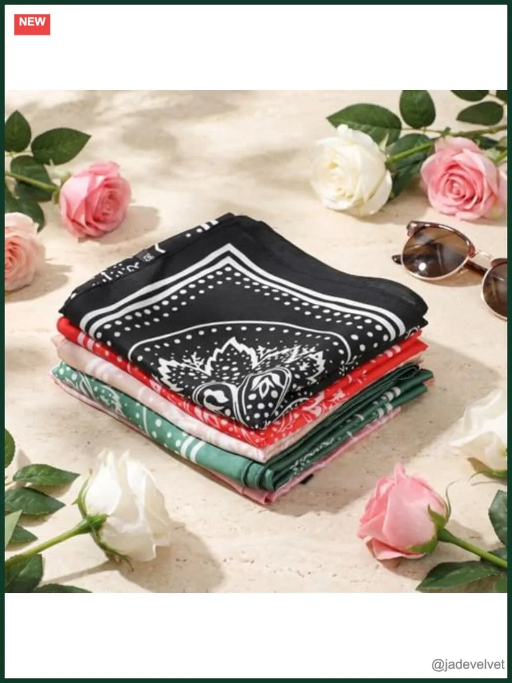 15 Silk Bandanas for Women, Wide Head Scarf Set for Sleeping & Travel